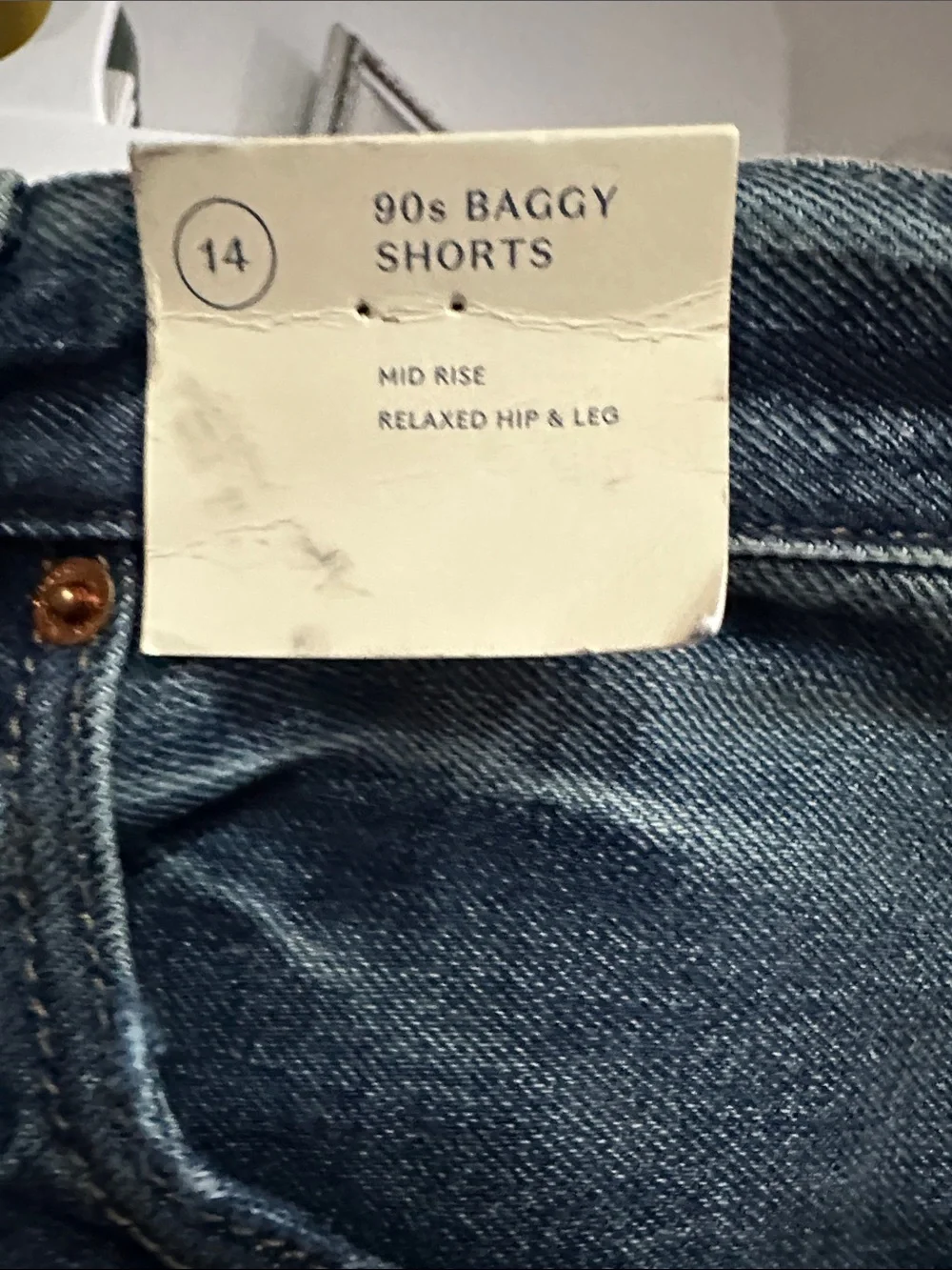 Women 90s Baggy Shorts Mid Rise Relaxed Hip and Leg